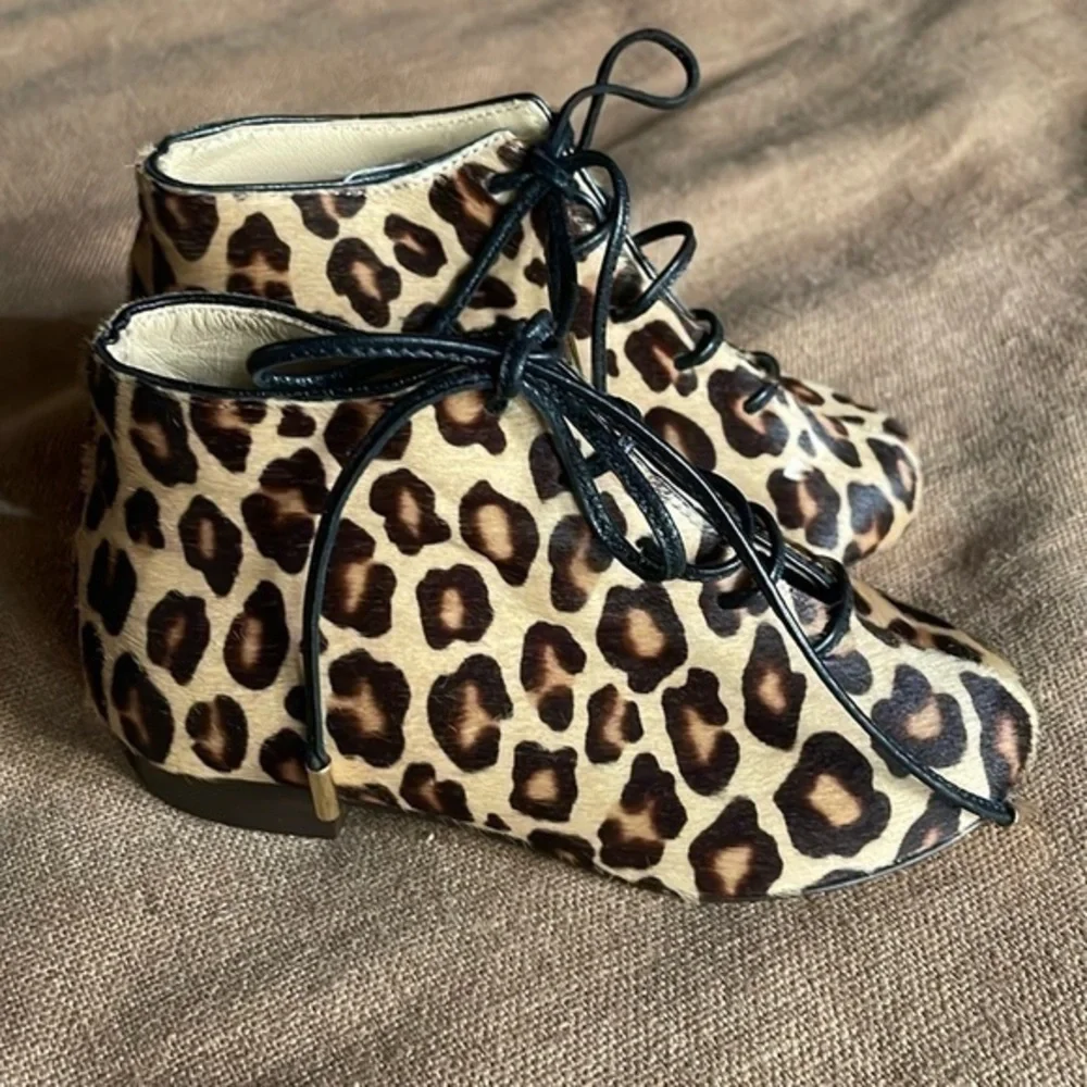Charlotte Olympia Incy Beatrix Leopard Booties✨ 24